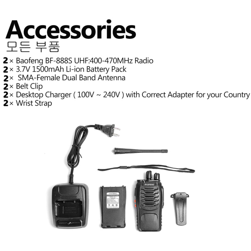 Baofeng-BF-888S Walkie Talkie de Longo Alcance, Rádio em dois sentidos, 5km, 16 canais, Auto-condução, Viajando, Original, Atacado, 2Pcs, 4Pcs, 6Pcs